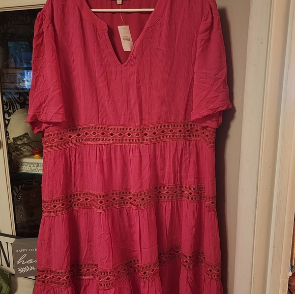 Kate & Sam Vibrant Barbie Pink Swing Dress SZ XXL - Picture 4 of 9